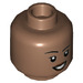 LEGO Medium Brown Ironheart MK2 Minifigure Head (Recessed Solid Stud) (1796 / 3626)