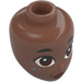 LEGO Medium Brown Minidoll Head with Ariel Face with Stars (92198 / 107803)