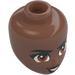 LEGO Medium Brown Minidoll Head with Brown Eyes (92198 / 103340)