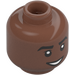 LEGO Medium Brown Minifigure Head with Decoration (Recessed Solid Stud) (3626 / 101035)