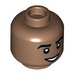LEGO Medium Brown Minifigure Head with Decoration (Recessed Solid Stud) (3626 / 101035)
