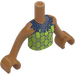 LEGO Medium donker vleeskleurig Andrea met Groen Kleding Friends Torso (73141 / 92456)