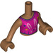 LEGO Mittleres dunkles Fleisch Andrea mit Lila Kaninchen T-Hemd Friends Torso (73141 / 92456)