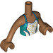 LEGO Medium donker vleeskleurig Andrea met Wit en Gold Kleding Friends Torso (73141 / 92456)