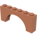 LEGO Mittleres dunkles Fleisch Bogen 1 x 6 x 2 Dickes Oberteil und verstärkte Unterseite (3307)