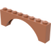 LEGO Medium Dark Flesh Arch 1 x 8 x 2 Thick Top and Reinforced Underside (3308)