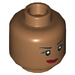 LEGO Medium Dark Flesh Barbara Gordon Head  (Recessed Solid Stud) (3626 / 30780)