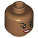 LEGO Medium Dark Flesh Barbara Gordon Minifigure Head (Recessed Solid Stud) (3626 / 29771)