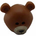 LEGO Medium Dark Flesh Bear Costume Head Cover with Tan Muzzle and Black Nose