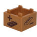 LEGO Mittleres dunkles Fleisch Box 2 x 2 mit Minifigure Kopf und Platte (2821 / 67346)