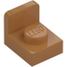 LEGO Beige Moyennement Foncé Support 1 x 1 avec 1 x 1 assiette En haut (36840)