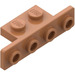 LEGO Mittleres dunkles Fleisch Halterung 1 x 2 - 1 x 4 mit abgerundeten Ecken (2436 / 10201)