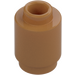 LEGO Carne medio scuro Mattoncino 1 x 1 Rotondo con bottoncino aperto (3062 / 35390)