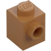 LEGO Medium Dark Flesh Brick 1 x 1 with Stud on One Side (87087)