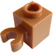LEGO Medium Donker Vleeskleurig Steen 1 x 1 met Verticaal Klem (Open &#039;O&#039;-clip, holle knop) (60475 / 65460)