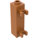 LEGO Mittleres dunkles Fleisch Backstein 1 x 1 x 3 mit Vertikale Clips (Hohlbolzen) (42944 / 60583)