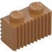 LEGO Mittleres dunkles Fleisch Stein 1 x 2 mit Gitter (2877)