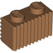 LEGO Mittleres dunkles Fleisch Backstein 1 x 2 mit Gitter (2877)