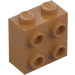 LEGO Medium Dark Flesh Brick 1 x 2 x 1.6 with Studs on One Side (1939 / 22885)