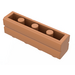 LEGO Średnio Ciemne Miąższ Cegła 1 x 4 z Embossed Bricks (15533)