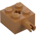 LEGO Medium Dark Flesh Brick 2 x 2 with Pin and Axlehole (6232 / 42929)