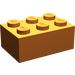 LEGO Mittleres dunkles Fleisch Backstein 2 x 3 (3002)