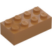LEGO Medium Dark Flesh Brick 2 x 4 (3001 / 3556)