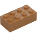 LEGO Medium mørkt kød Klods 2 x 4 (3001 / 72841)