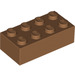LEGO Mittleres dunkles Fleisch Backstein 2 x 4 (3001 / 72841)