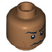 LEGO Medium Dark Flesh Captain Panaka Head (Recessed Solid Stud) (3626 / 96704)