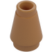 LEGO Medium Dark Flesh Cone 1 x 1 with Top Groove (4589)