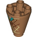 LEGO Medium Dark Flesh Cone 2 x 2 x 2 Inverted with Ice Cream Cone and green (49309 / 59438)