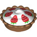 LEGO Medium Dark Flesh Cream Pie with Strawberries (12163)