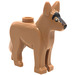 LEGO Mittleres dunkles Fleisch Hund - Alsatian mit Schwarz Eyes und Forehead (92586 / 93239)
