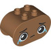LEGO Medium Dark Flesh Duplo Brick 2 x 4 x 2 with Rounded Ends with Crying Face (6448 / 105436)