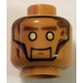 LEGO Medium Dark Flesh Echo Zane Head (Recessed Solid Stud) (3626)