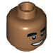 LEGO Medium Dark Flesh El Dorado Minifigure Head (Recessed Solid Stud) (3626 / 36054)