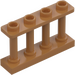 LEGO Beige Moyennement Foncé Clôture Spindled 1 x 4 x 2 avec 4 tenons supérieurs (15332)