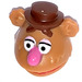 LEGO Medium Dark Flesh Fozzie Bear Head with Hat