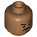LEGO Medium Dark Flesh Guard Minifigure Head (Recessed Solid Stud) (3626 / 38825)