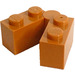 LEGO Medium Dark Flesh Hinge Brick 1 x 4 Swivel
