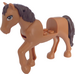 LEGO Medium Dark Flesh Horse with Brown Eyes and Brown Hair (72412)