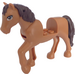 LEGO Mittleres dunkles Fleisch Pferd mit Brown Augen und Brown Haar (72412)