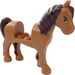 LEGO Medium Dark Flesh Horse with Dark Brown Mane (93085)