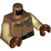 LEGO Mittleres dunkles Fleisch Lando Calrissian mit Sand Blau Umhang Minifigur Torso (973 / 76382)