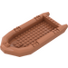 LEGO Mittleres dunkles Fleisch Groß Dinghy 22 x 10 x 3 (62812)