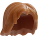 LEGO Medium Donker Vleeskleurig Midden lengte Tousled Haar met Midden Parting (88283)