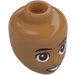 LEGO Medium Dark Flesh Minidoll Head with Young face with brown eyes (92198 / 103339)