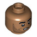 LEGO Mittleres dunkles Fleisch Minifigure Kopf mit Dekoration (Einbau-Vollbolzen) (3626 / 100323)