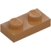 LEGO Beige Moyennement Foncé assiette 1 x 2 (3023 / 28653)